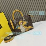 Replica Fend1 By The Way Mini Pokemon Beige Faric FF Handbag